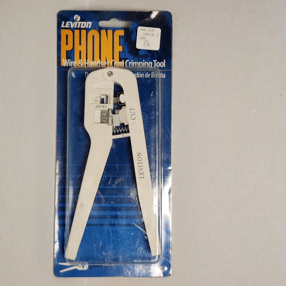 Leviton Phone Wire & Handset Cord Crimping Tool - C0260 - Cuts, Strips, Connects